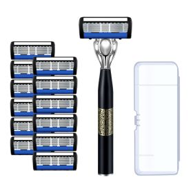Safety Razors Washable Classic Metal Normal Beard And Mustache, 7-layers Manual Men's Razor