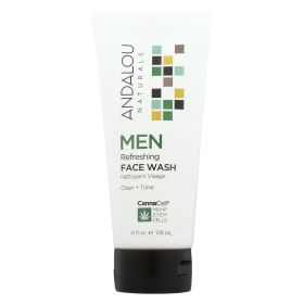 Andalou Naturals - Face Wash - Men's Refreshing - 6 Fl Oz.