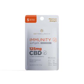 Sky Wellness CBD Immunity Softgels 125mg 5ct + CBG + Elderberry