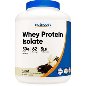 Nutricost Whey Protein Isolate Powder (Vanilla) 5LBS