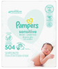 Pampers Sensitive Baby Wipes;  Pop-Top Character;  504 Count