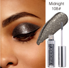 PHOERA Magnificent Metals Glitter and Glow Liquid Eyeshadow 12 Colors (Option: Midnight)