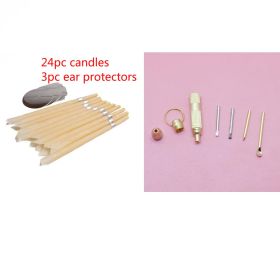 Coning Beewax Natural Ear Candle Ear Healthy Care Ear Treatment Wax Removal Earwax Cleaner (Option: 24pcs set)