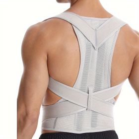 Posture Corrector Improve Hunchback Shoulder Alignment (Color: Milky, size: L)